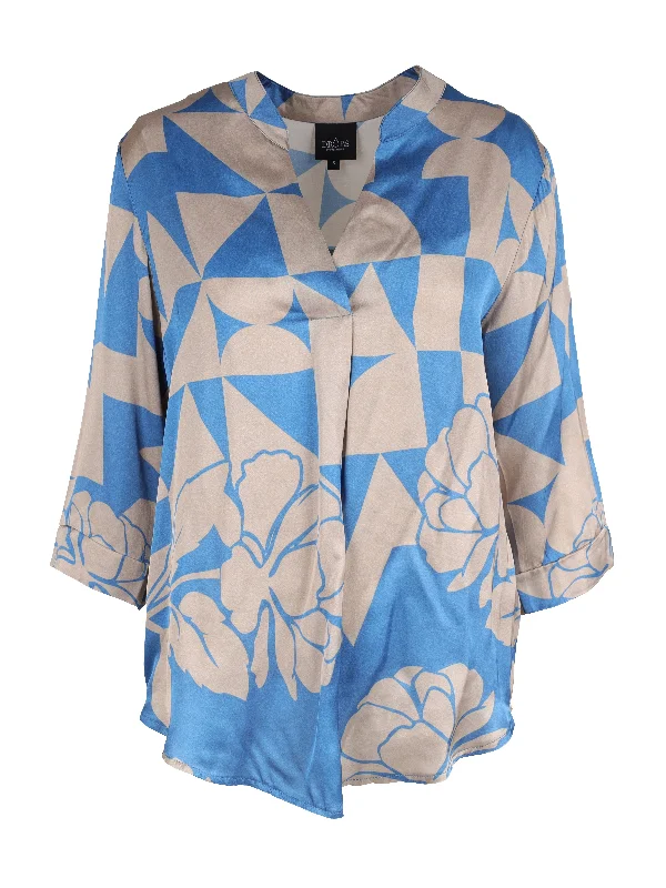 ODELINE blouse - Fresh Blue mix