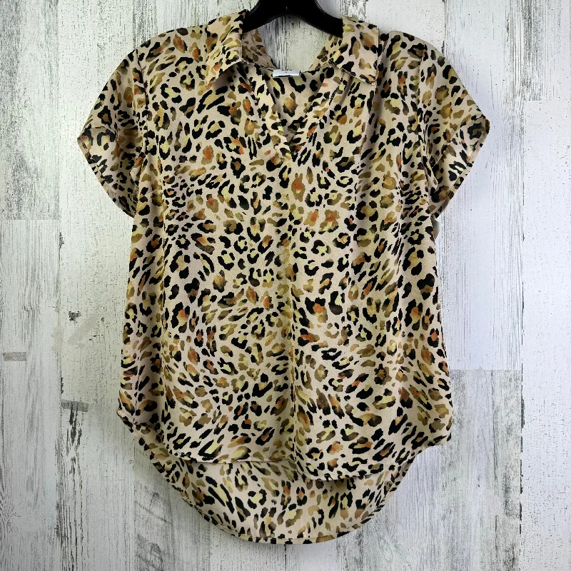 Animal Print Blouse Short Sleeve Cabi, Size S