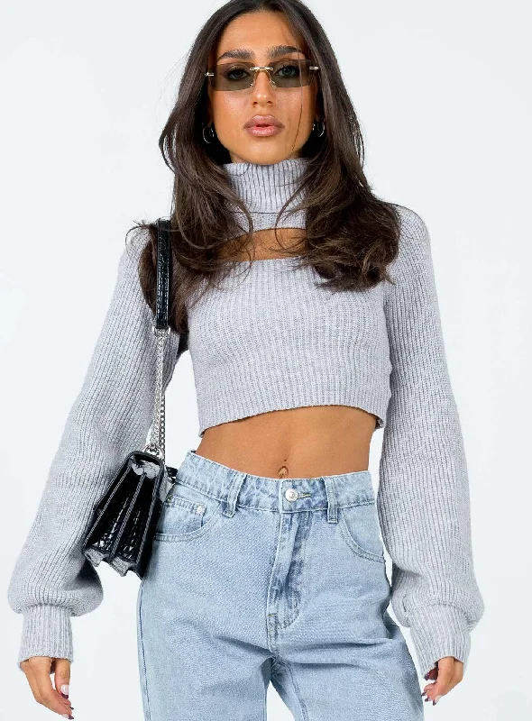 Anna Turtleneck Sweater Grey