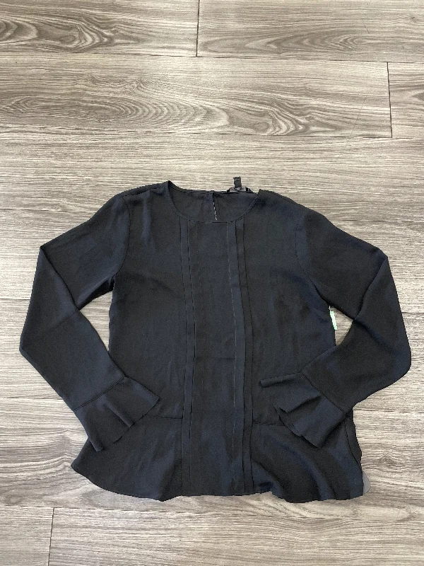 Blouse Long Sleeve By Banana Republic In Black, Size: Xs