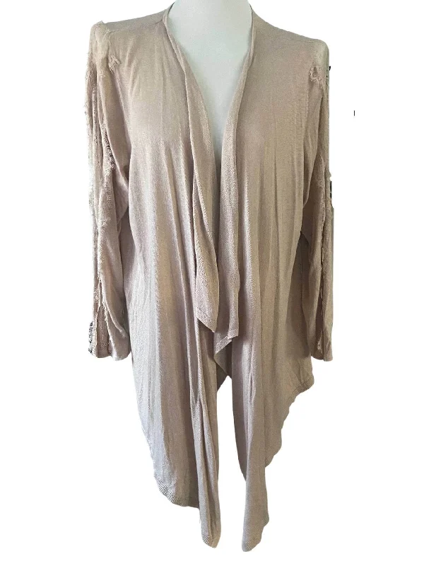 Light Spring Bronze Lace Sleeve Cardigan