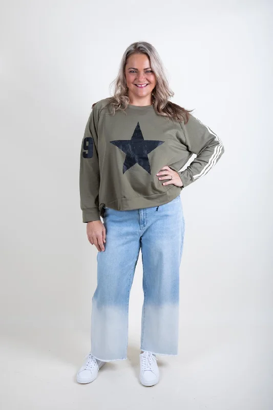 Love Lily - LOV014 Evie Stripe Star Sweat