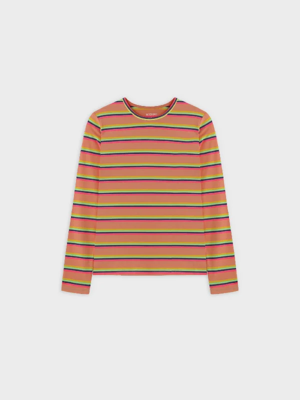 Neon Stripe Crew-Multi Color