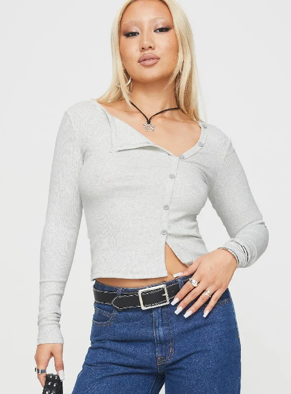 Passoni Long Sleeve Top Grey