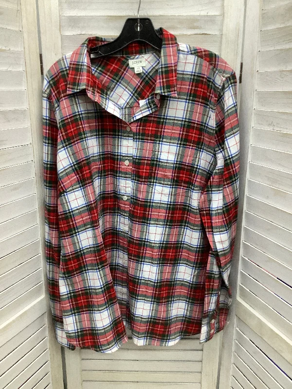 Plaid Pattern Blouse Long Sleeve J. Crew, Size 2x