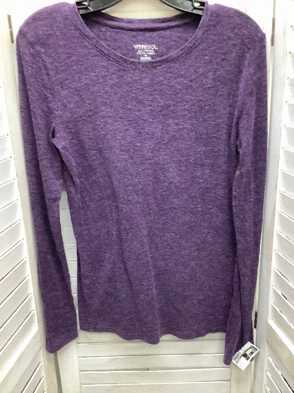 Purple Top Long Sleeve Merona, Size M