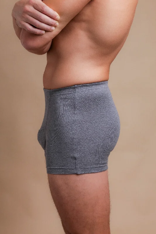 Men's Rib Elasticized Boxer Brief with Fly