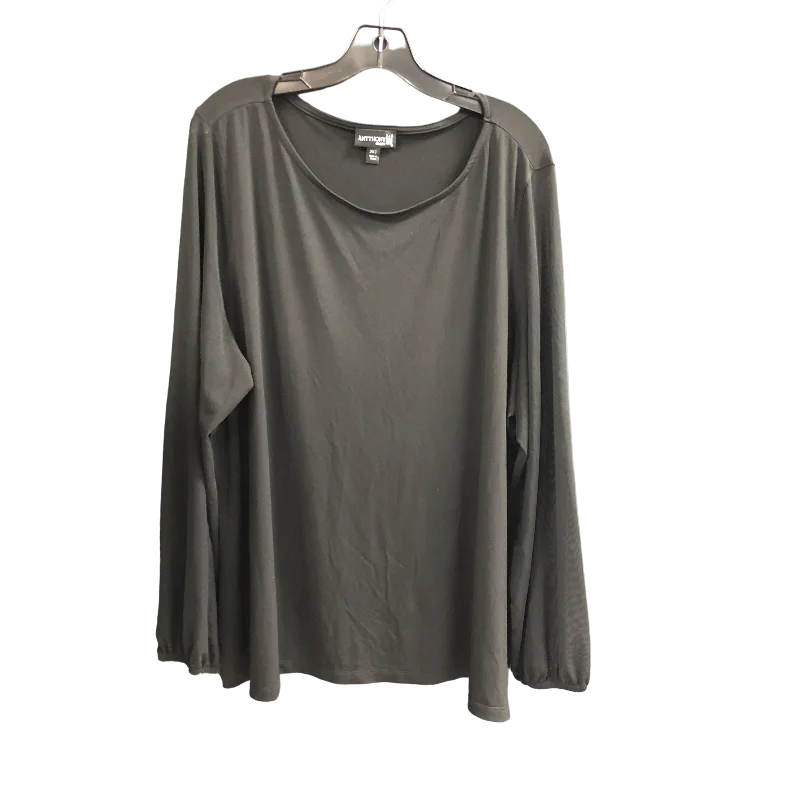 Top Long Sleeve By Clothes Mentor In Black, Size: 2x