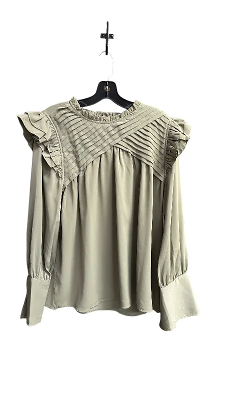 Top Long Sleeve By Entro In Green, Size: L