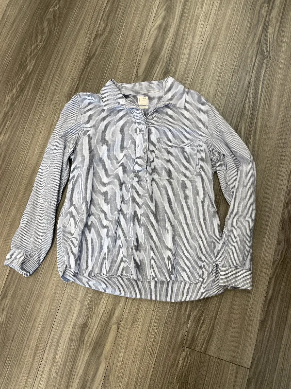 Top Long Sleeve By Gap In Striped Pattern, Size: L