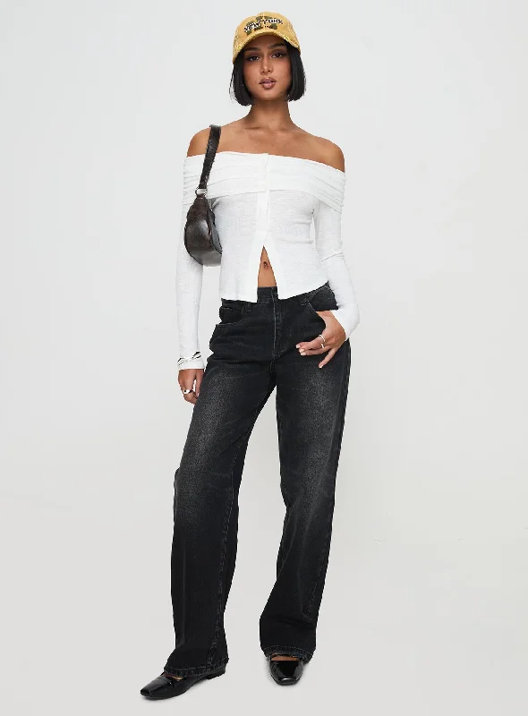 Victorea Long Sleeve Top White