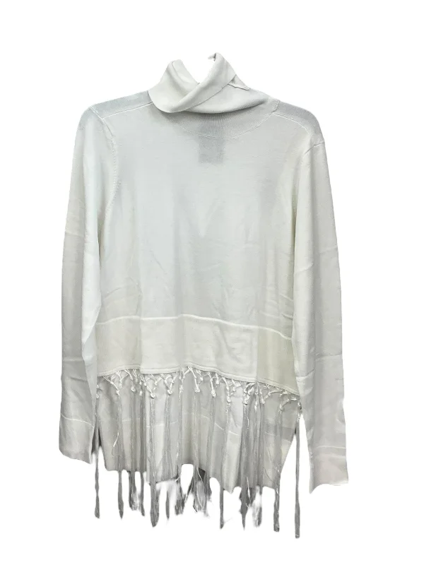 White Top Long Sleeve Diane Gilman, Size L