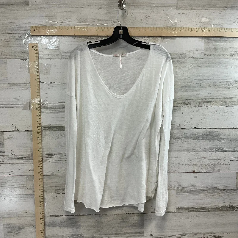 White Top Long Sleeve Free People, Size S