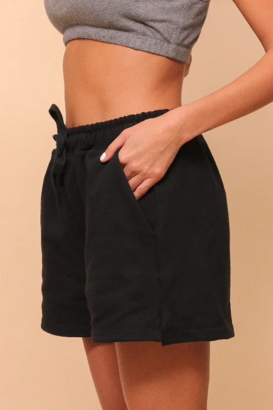 Women's Allergy-Free Straight-Leg Elasticized Shorts with Drawstrings