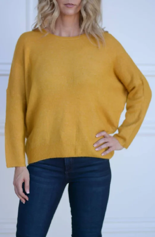 Cover Your Basics Sweater In Mustard