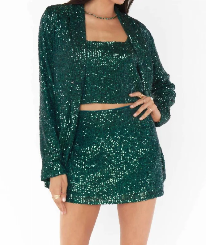 Small / emerald sequins