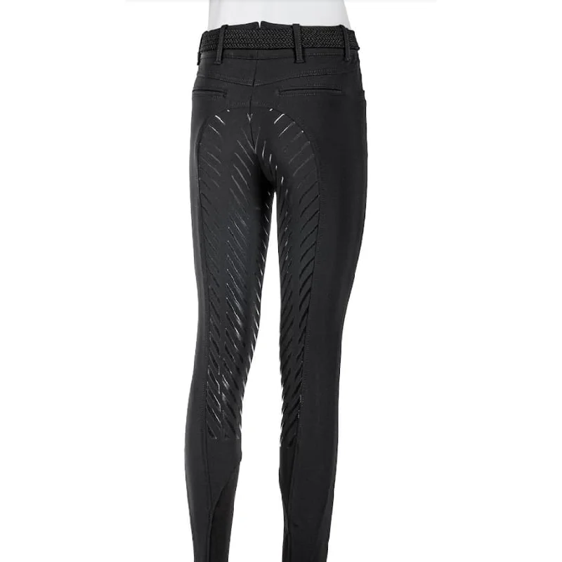 Equiline Ladies High Waist Full Grip Breeches Wadellef Black