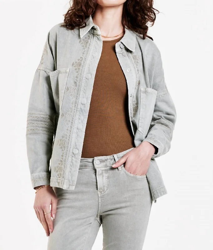 Gina Jacket In Oyster Grey