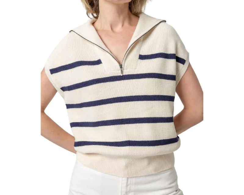 Medium/Large / white/navy stripe