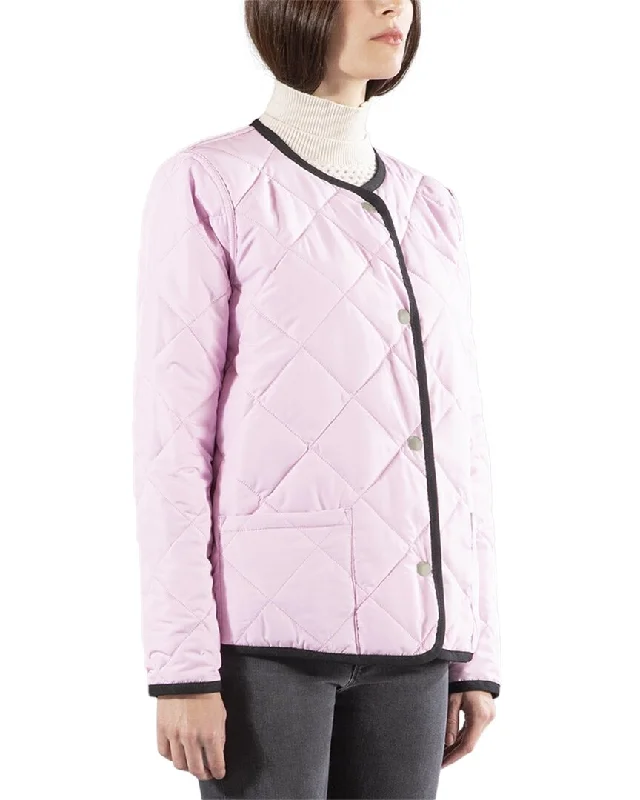 Jane Post Short Reversible Collarless Quilted Coat