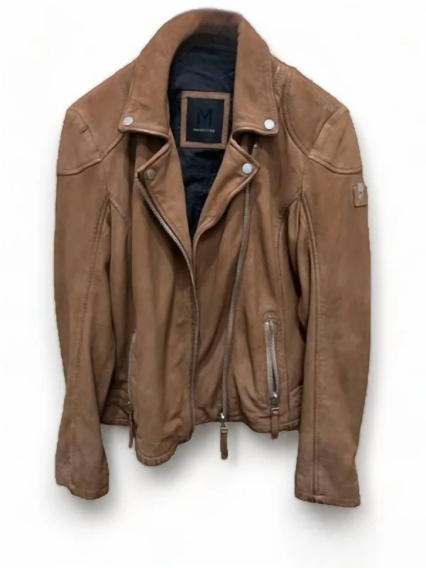 Karyn Moto Jacket In Cognac