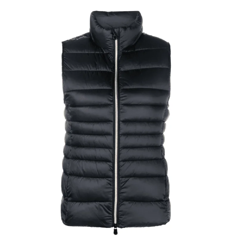 Save The Duck Women Lynn Black Quilted Puffer Vest Jacket