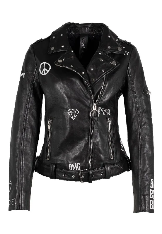 Tavi Rf Leather Jacket In Black