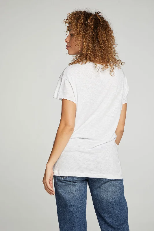 Cap Sleeve Crew Neck Tee