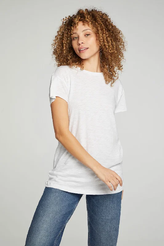 Cap Sleeve Crew Neck Tee