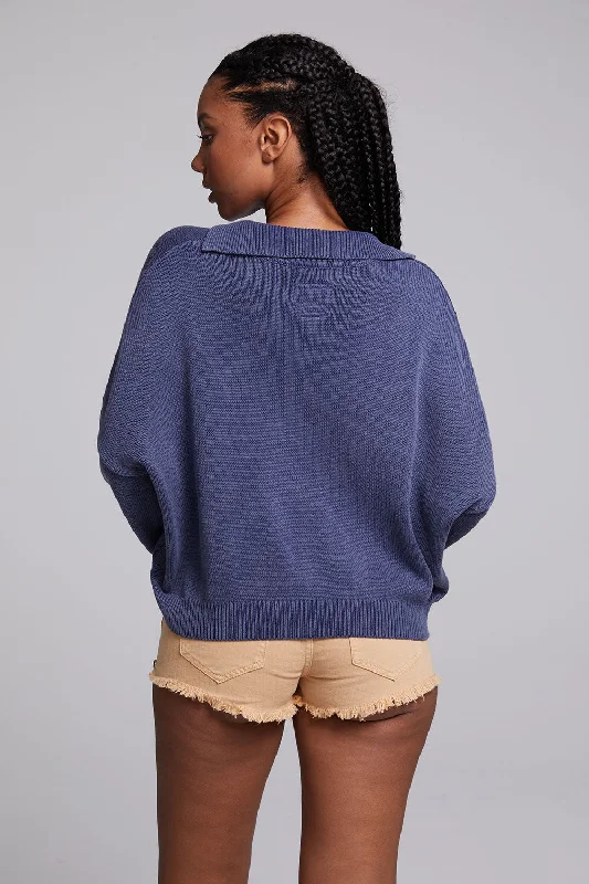 Mercury Washed Indigo Crop Pullover