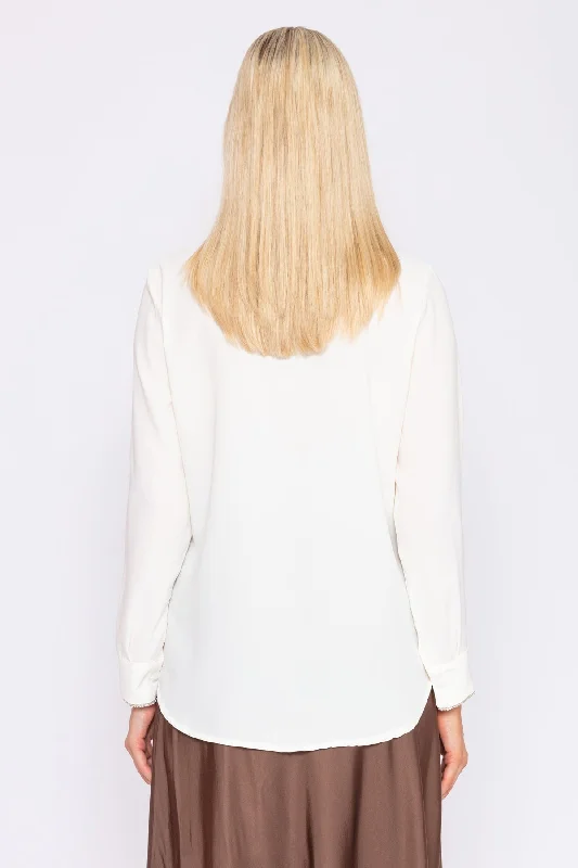 Peter Pan Collar Blouse in Ivory