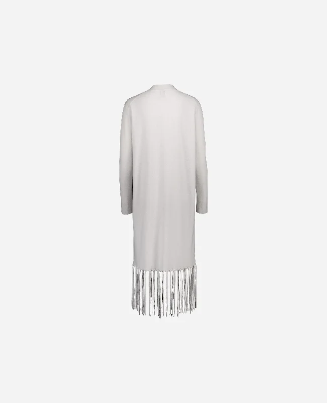 Mantel aus Cashmere-Mischung in Grau