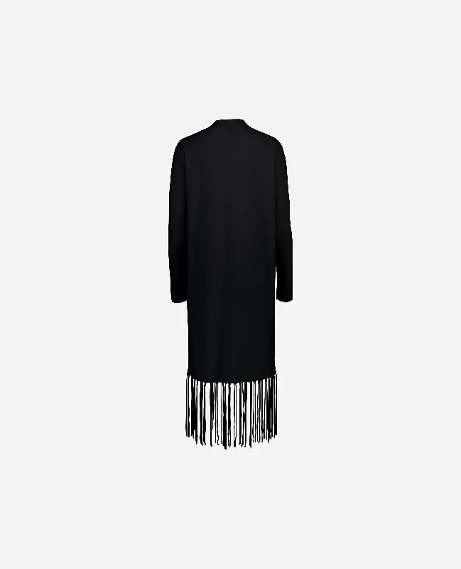 Mantel aus Cashmere-Mischung in Schwarz