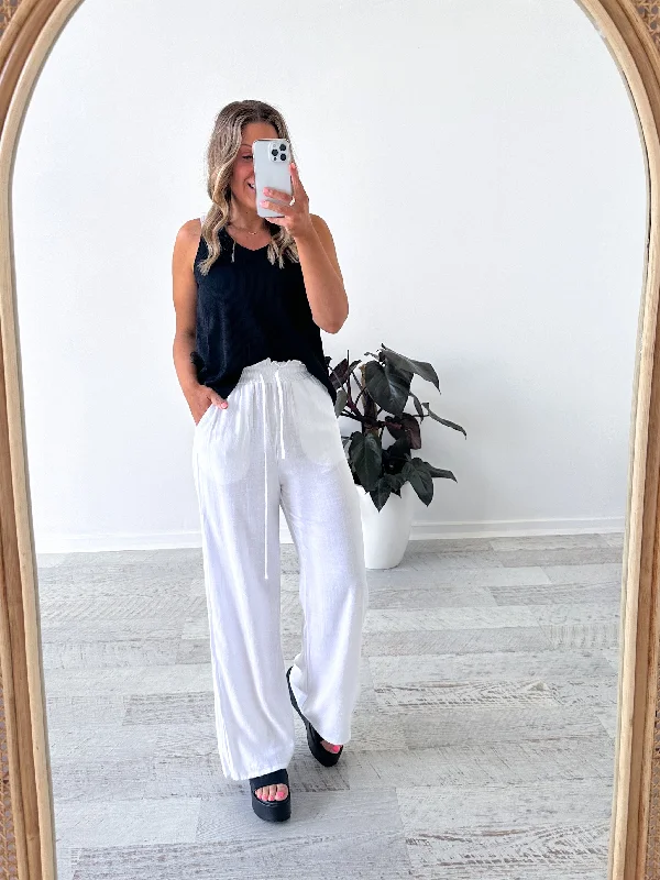 Alessia Culottes - White