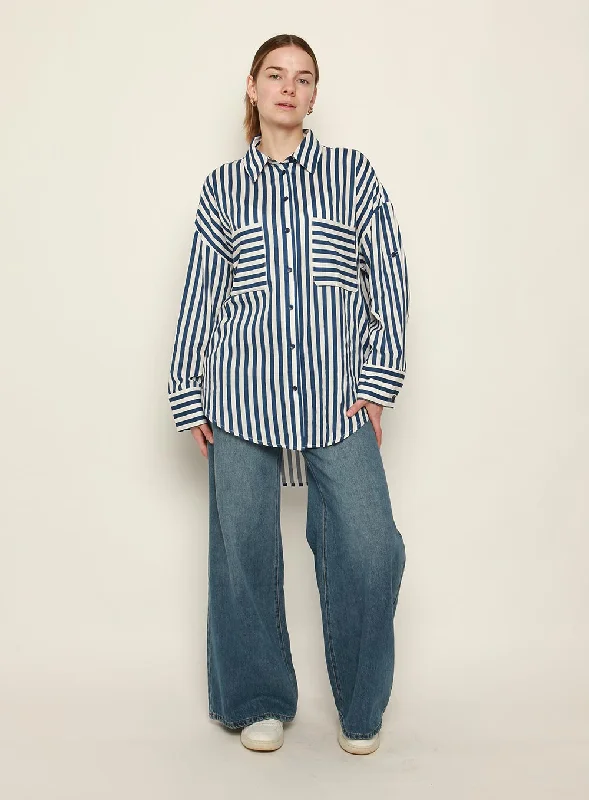 Andy Stripe Shirt-BLUE