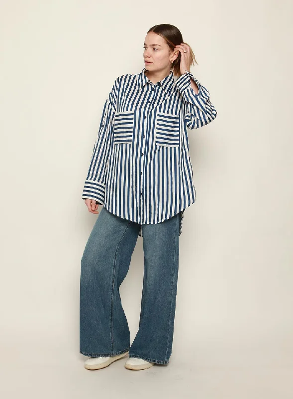 Andy Stripe Shirt-BLUE