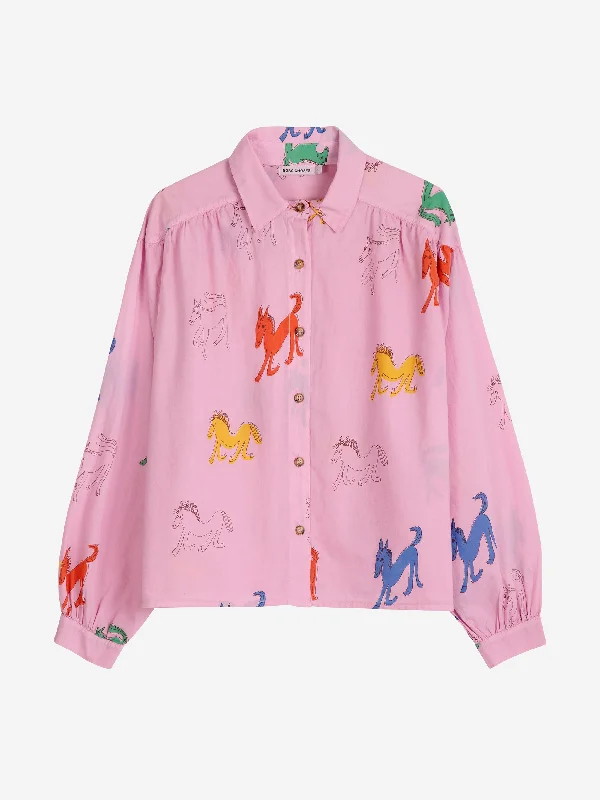 Bobo Choses Wonder Horse Printed Shirt Pink