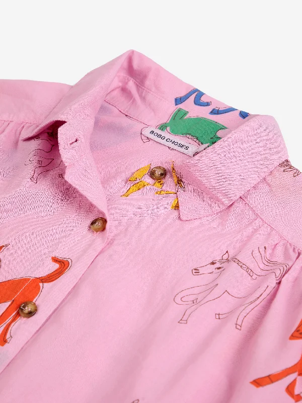 Bobo Choses Wonder Horse Printed Shirt Pink