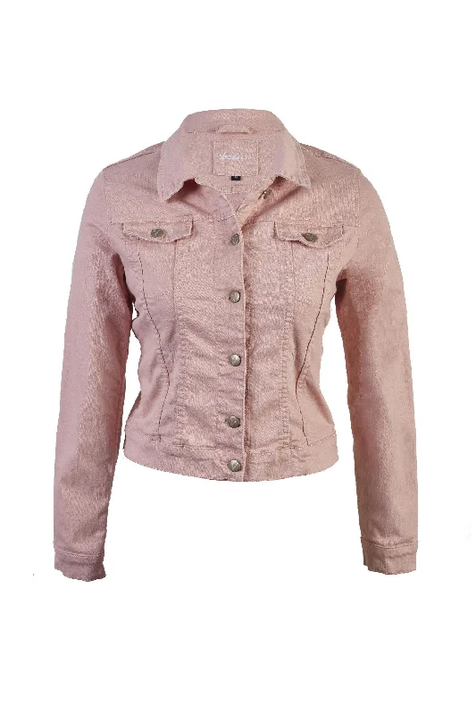 Distressed Denim Jacket - French Rose SS