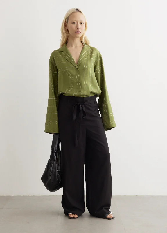 Fluid Tie-Waist Trousers