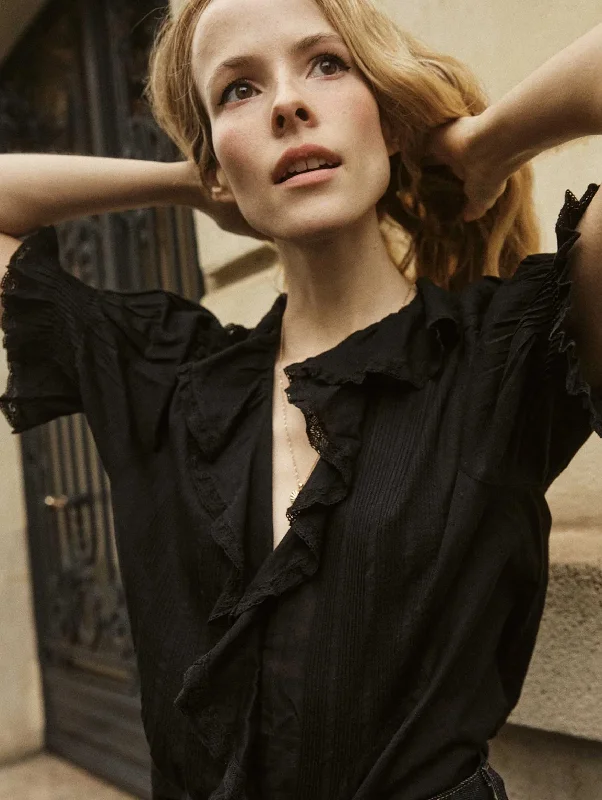 Henri Cotton Top in Black