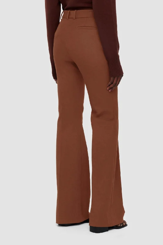 Joseph Gabardine Stretch Tafira Trousers - Mahogany