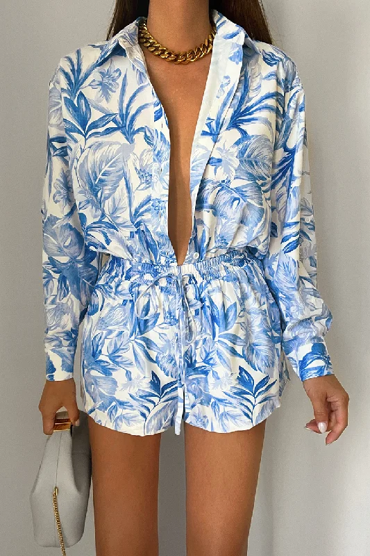 Kiah Shirt - Blue Floral