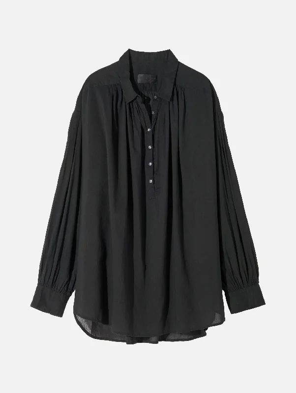 Miles Cotton Blouse in Black