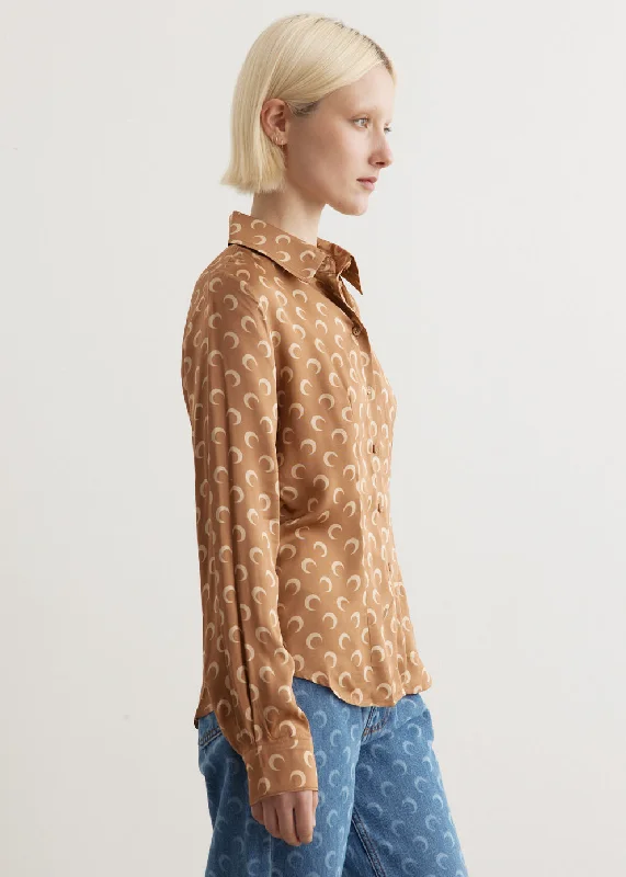 Moon Printed Flou Shirt