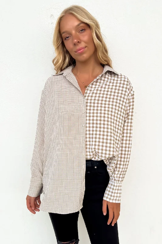 Nolan Shirt Beige Check