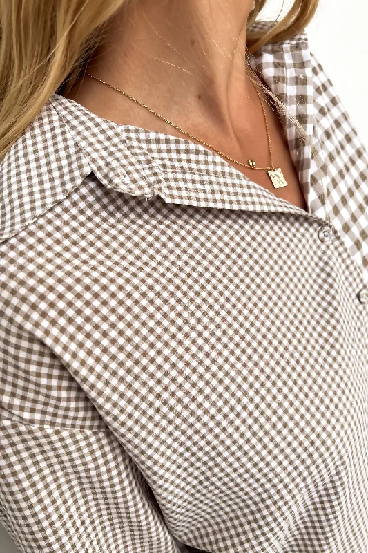 Nolan Shirt Beige Check