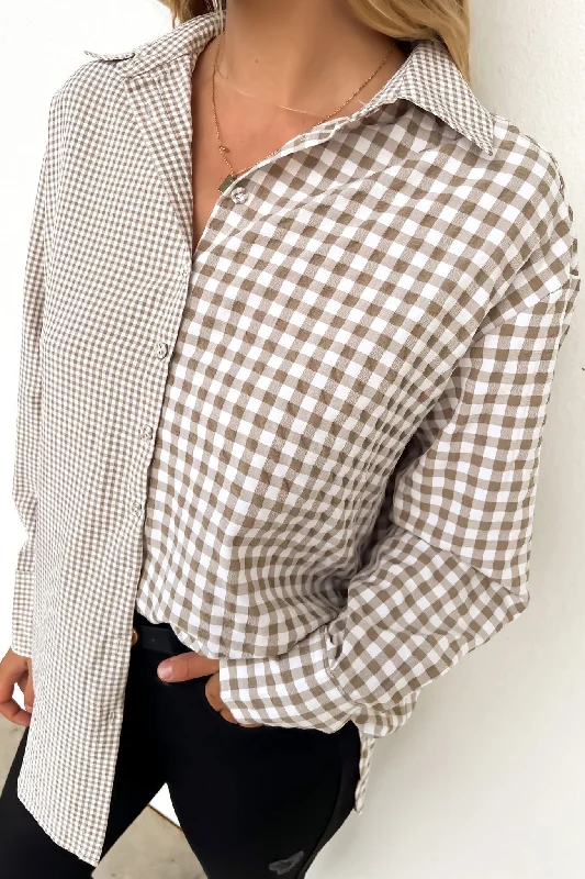 Nolan Shirt Beige Check