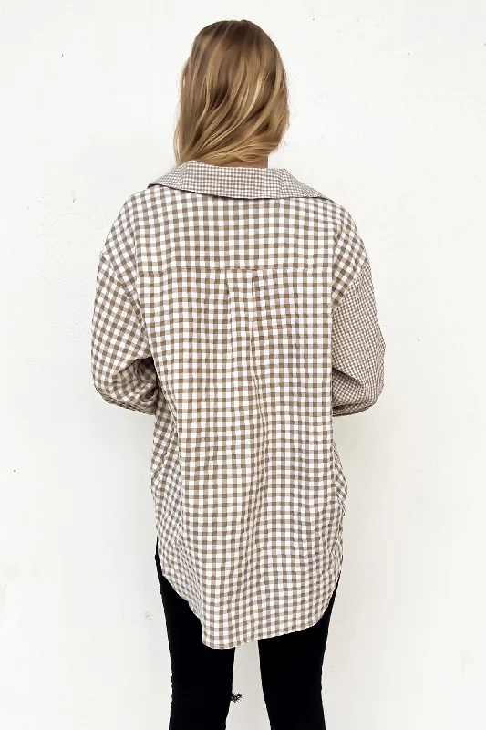 Nolan Shirt Beige Check