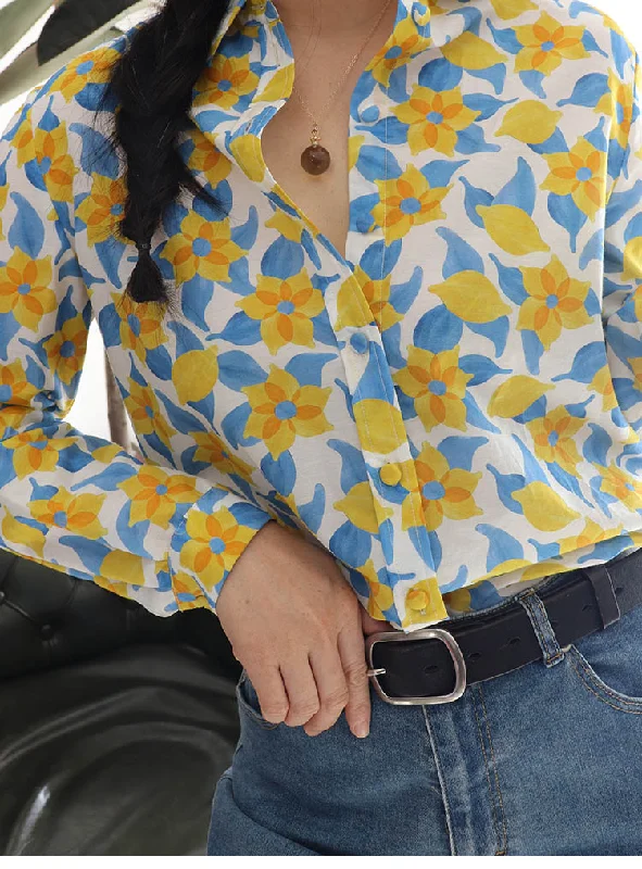 Nonothing| Silk/cotton blend shirt in yellow